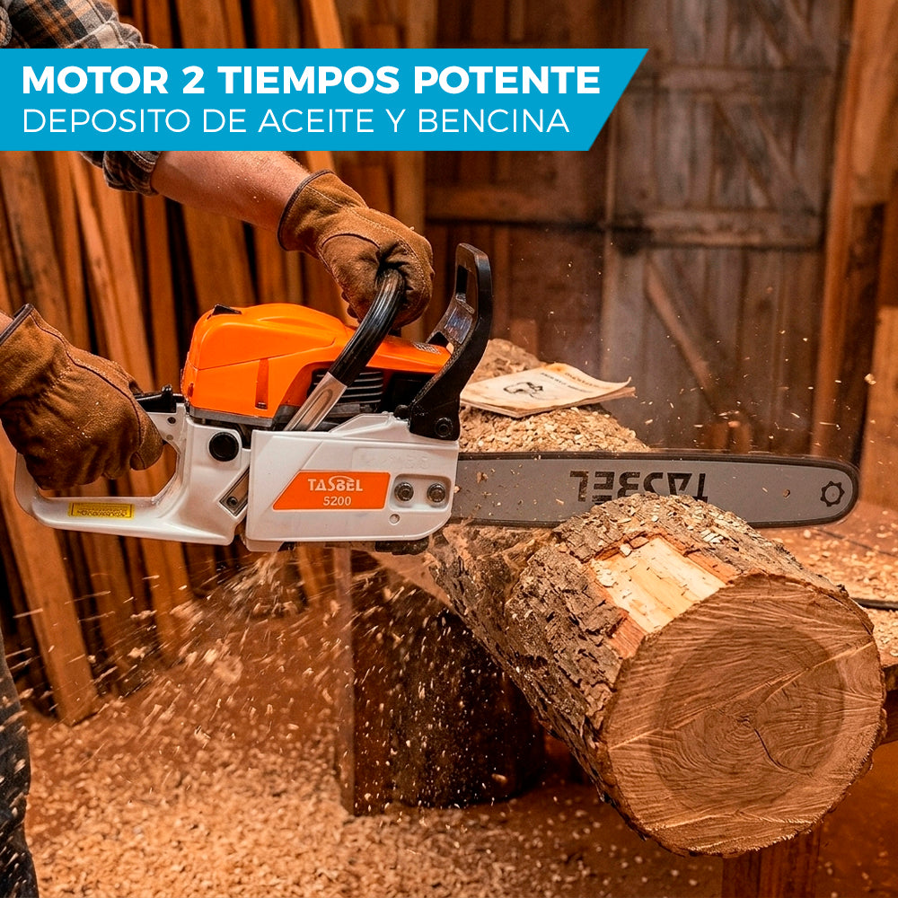 MOTOSIERRA BENCINERA TASBEL™ | ESPADA DE 20 PULGADAS