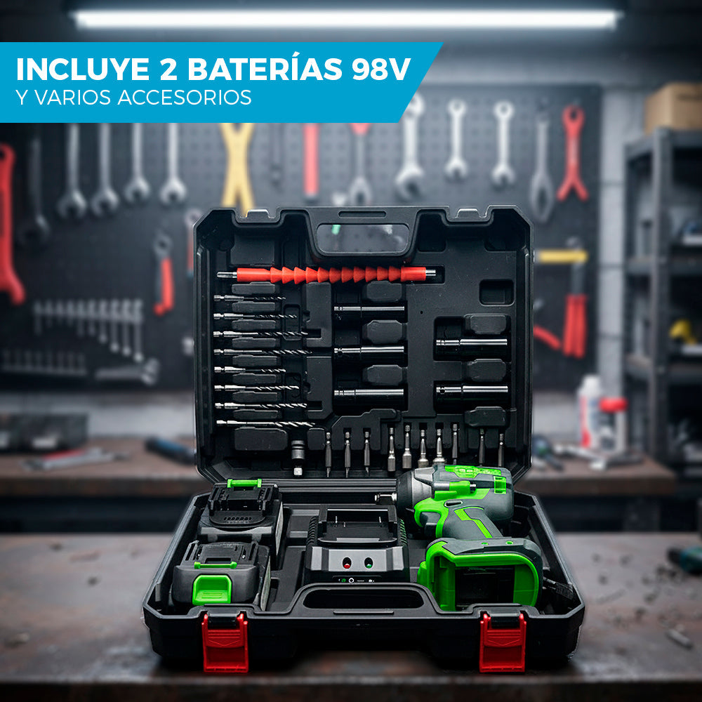 LLAVE DE IMPACTO MCASA™ 98V | INCLUYE 2 BATERÍAS DE REGALO 🎁