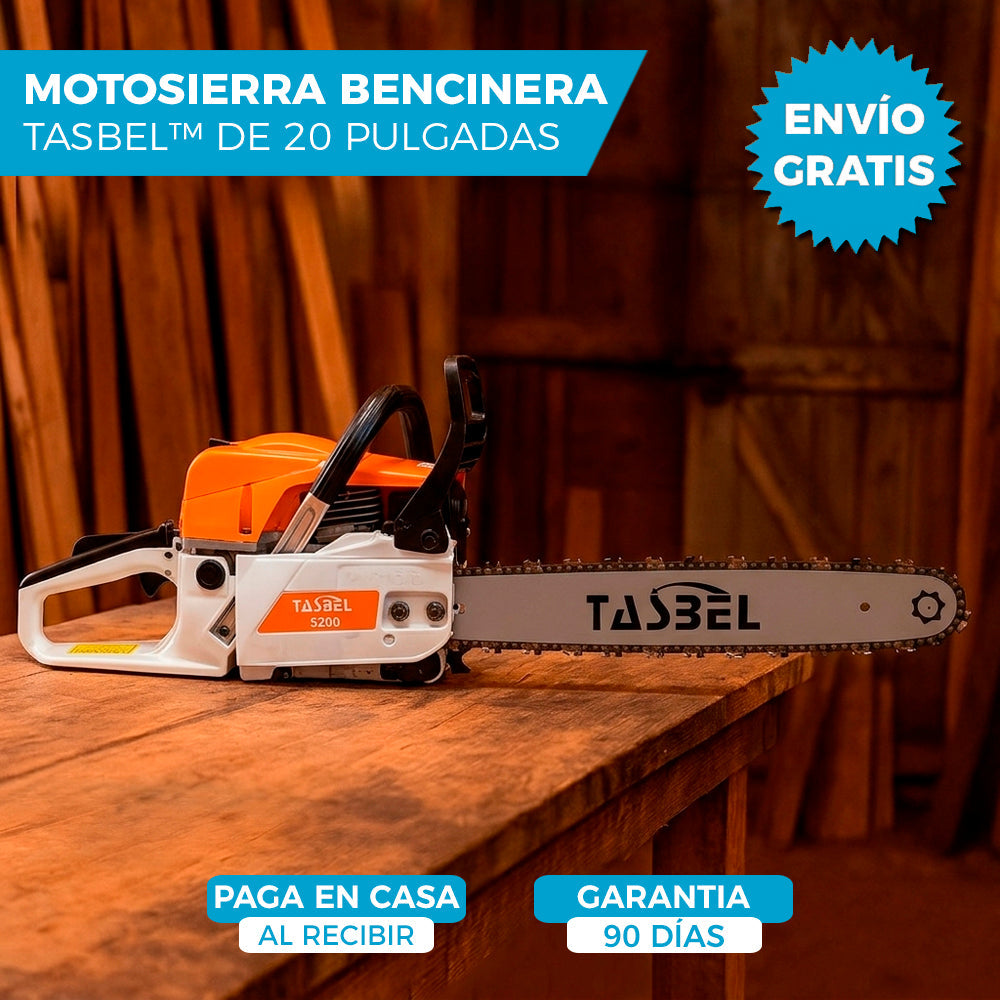 MOTOSIERRA BENCINERA TASBEL™ | ESPADA DE 20 PULGADAS